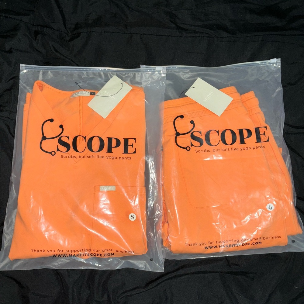 SCOPE Scrubs in Pastel Orange